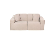 2 Place Seating Beige Outdoor Compressed Foam Sectional Sofas