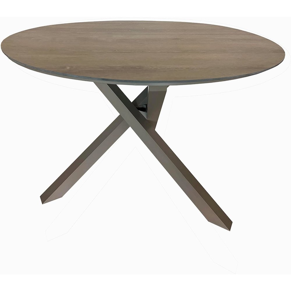 4 Place Outdoor Aluminum Round Patio Dining Table and Stackable Chairs Set