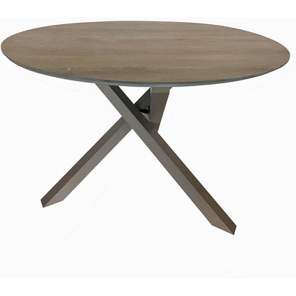 4 Place Outdoor Aluminum Round Patio Dining Table and Stackable Chairs Set