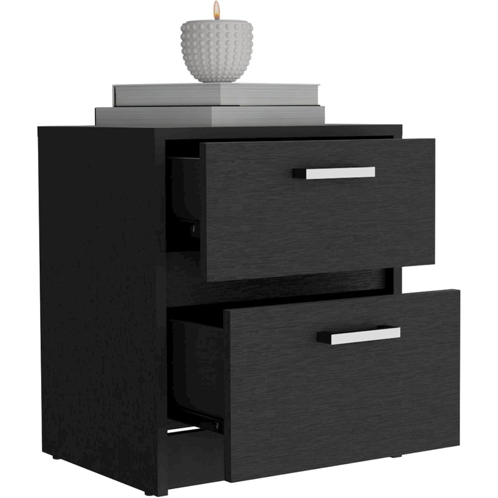 Trivor Nightstand Black MDF