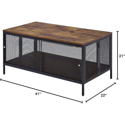 Winam Coffee Table, Antique Oak & Black