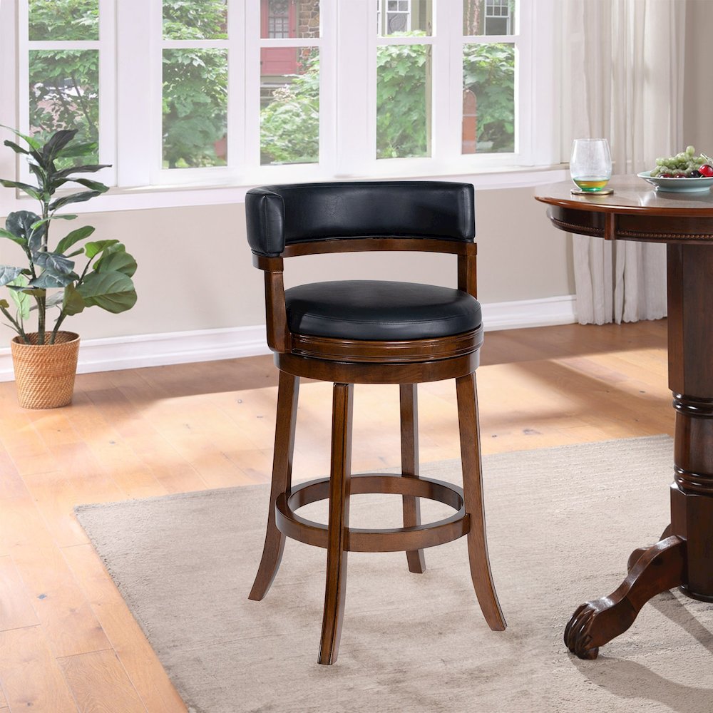 Balen Swivel Bar Stool -Cappuccino Finish