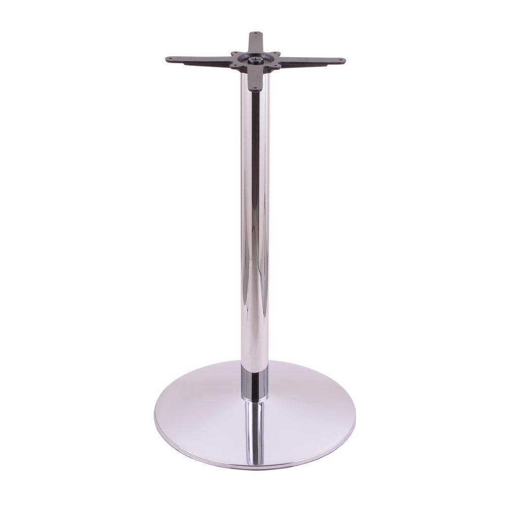214 Chrome Cast Iron Bar Height Base with 22" Dia. Round Foot