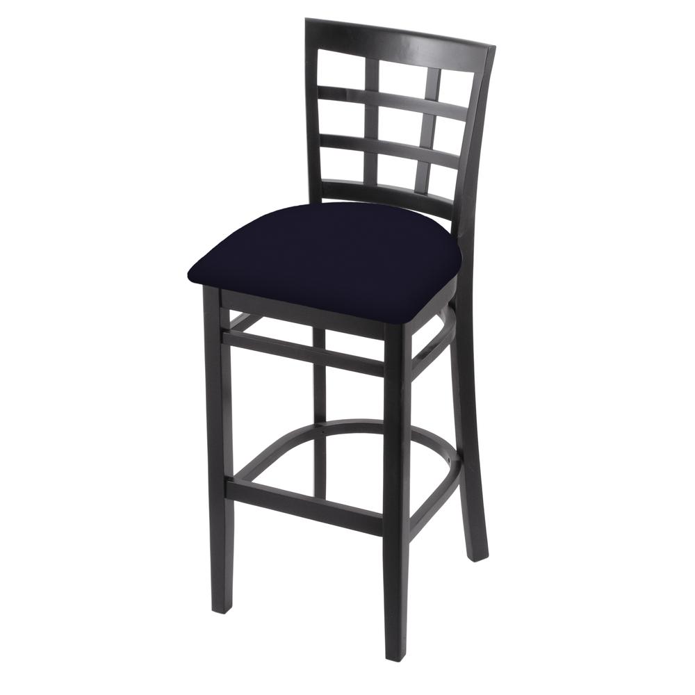 3130 30" Bar Stool with Black Finish and Canter Twilight Seat