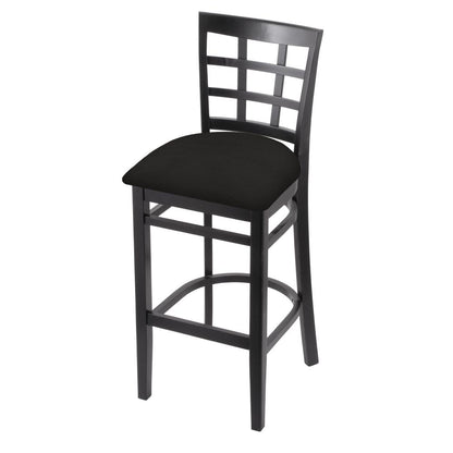 3130 30" Bar Stool with Black Finish and Canter Espresso Seat