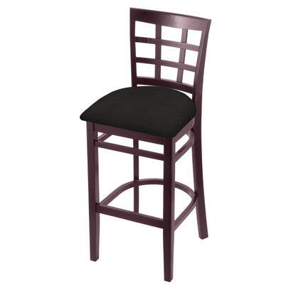 3130 30" Bar Stool with Dark Cherry Finish and Canter Espresso Seat