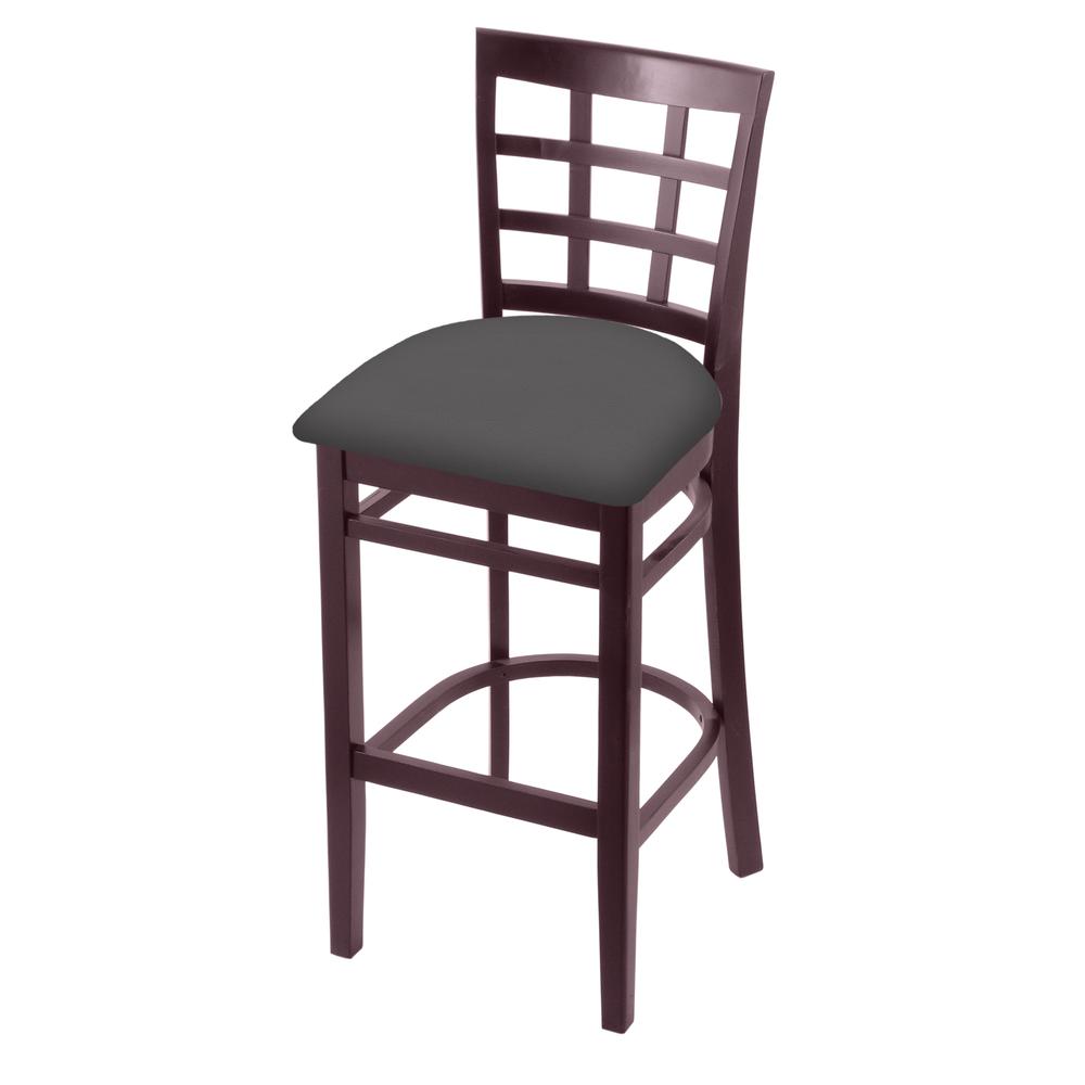 3130 30" Bar Stool with Dark Cherry Finish and Canter Storm Seat