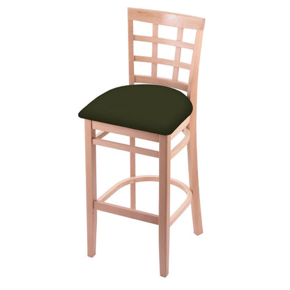 3130 30" Bar Stool with Natural Finish and Canter Pine Seat