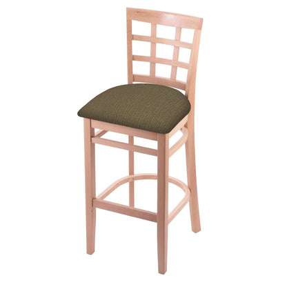 3130 30" Bar Stool with Natural Finish and Graph Cork Seat