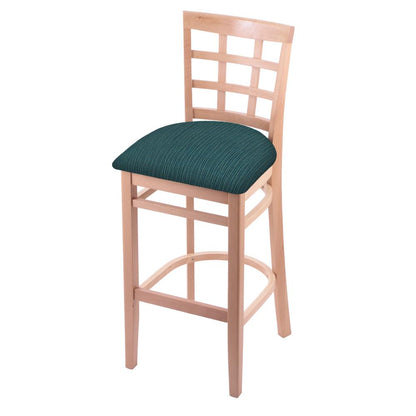 3130 30" Bar Stool with Natural Finish and Graph Tidal Seat