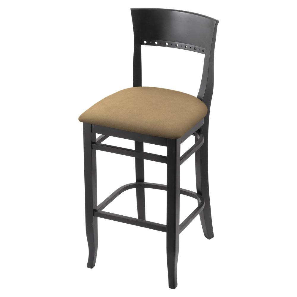 3160 30" Bar Stool with Black Finish and Canter Sand Seat