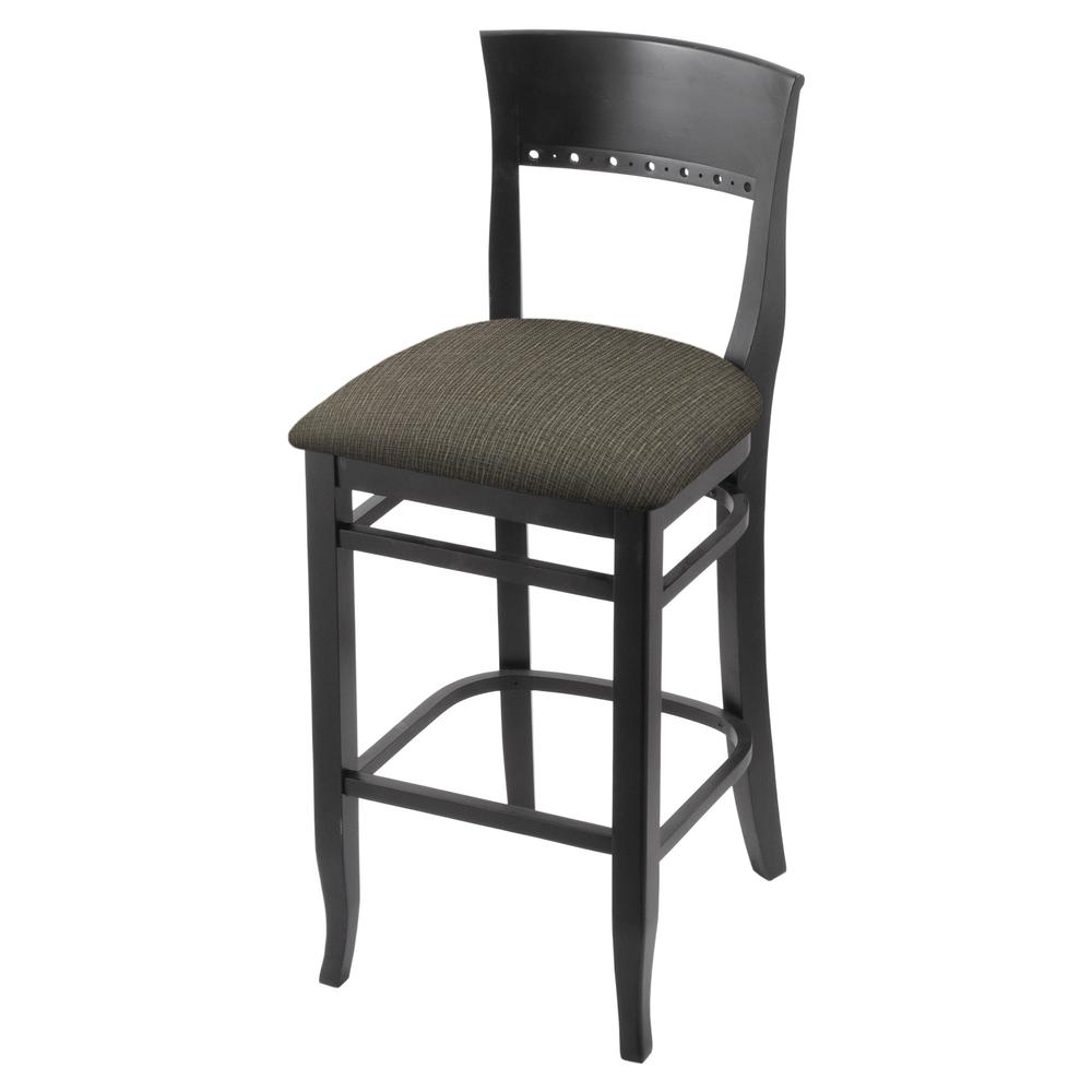 3160 30" Bar Stool with Black Finish and Graph Chalice Seat