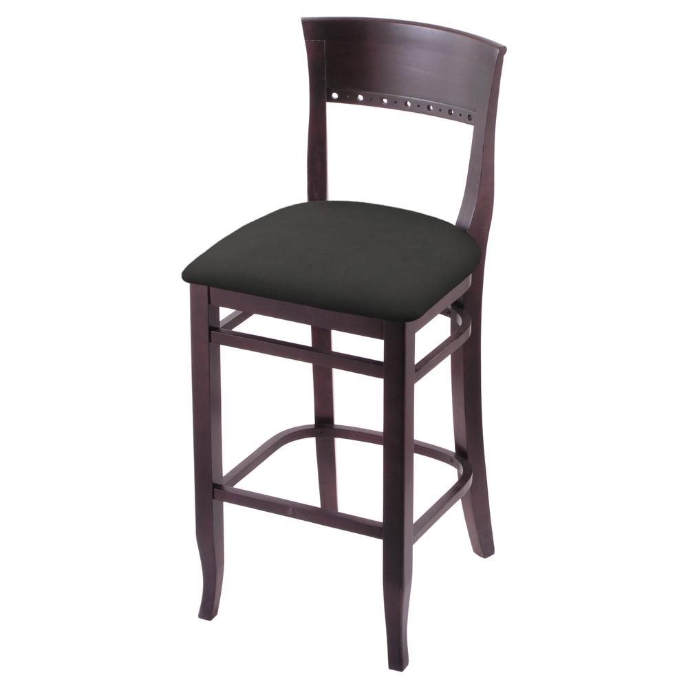 3160 30" Bar Stool with Dark Cherry Finish and Canter Iron Seat