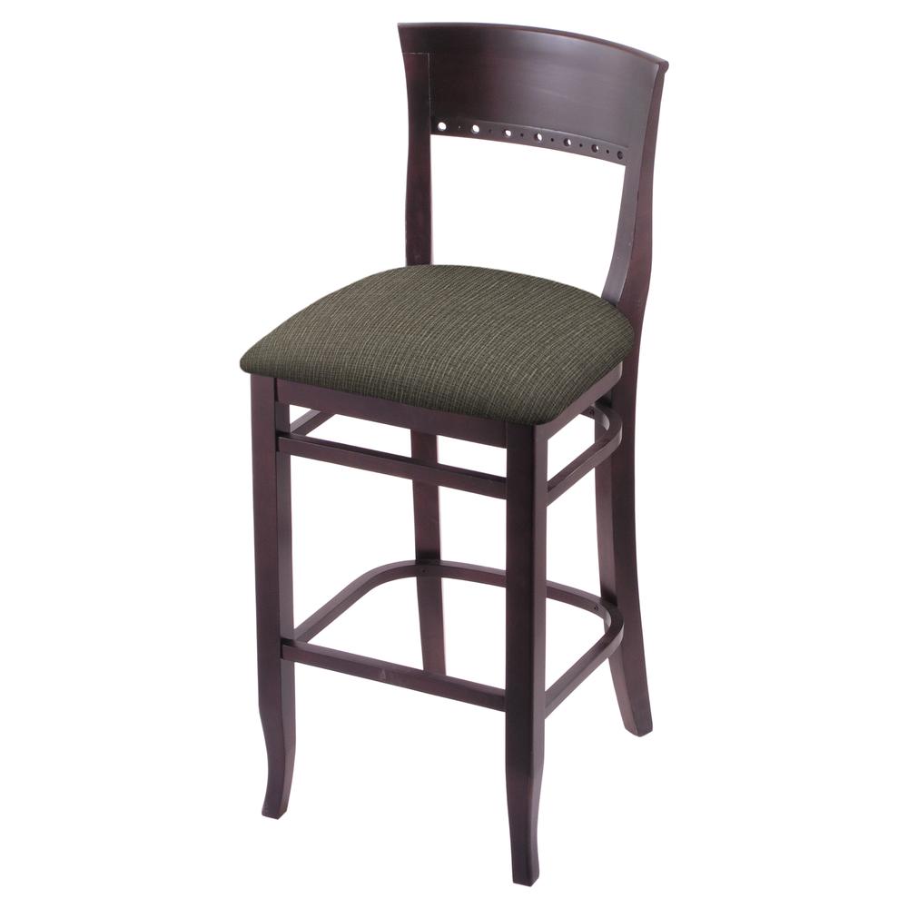 3160 30" Bar Stool with Dark Cherry Finish and Graph Chalice Seat