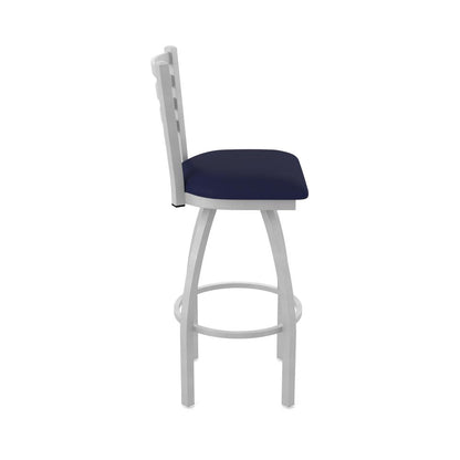 410 Jackie 36" Swivel Bar Stool with Anodized Nickel Finish and Canter Twilight Seat