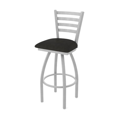 410 Jackie 36" Swivel Bar Stool with Anodized Nickel Finish and Canter Espresso Seat