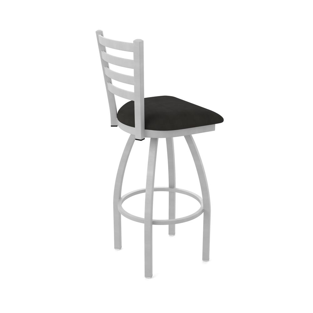 410 Jackie 36" Swivel Bar Stool with Anodized Nickel Finish and Canter Espresso Seat