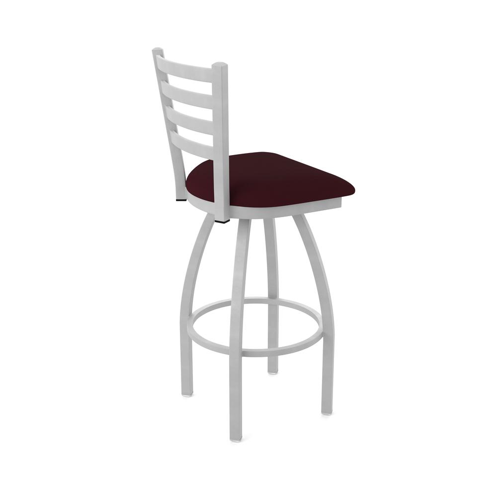 410 Jackie 36" Swivel Bar Stool with Anodized Nickel Finish and Canter Bordeaux Seat