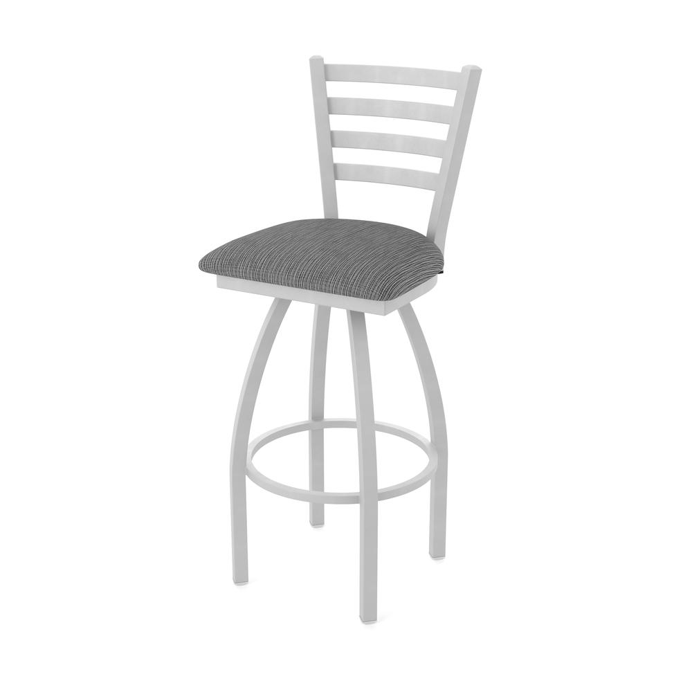 410 Jackie 36" Swivel Bar Stool with Anodized Nickel Finish and Graph Coal Seat