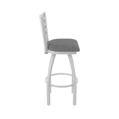 410 Jackie 36" Swivel Bar Stool with Anodized Nickel Finish and Graph Coal Seat