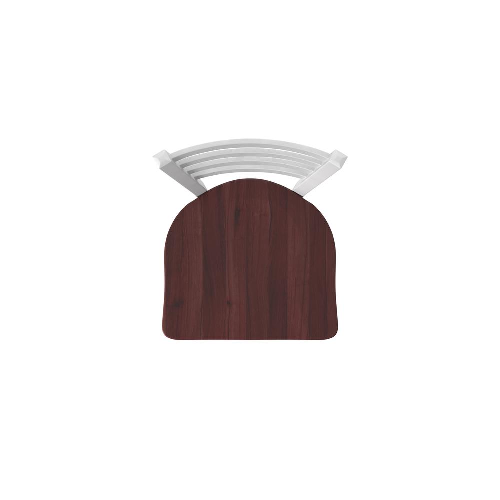 410 Jackie 36" Swivel Bar Stool with Anodized Nickel Finish and Dark Cherry Maple Seat