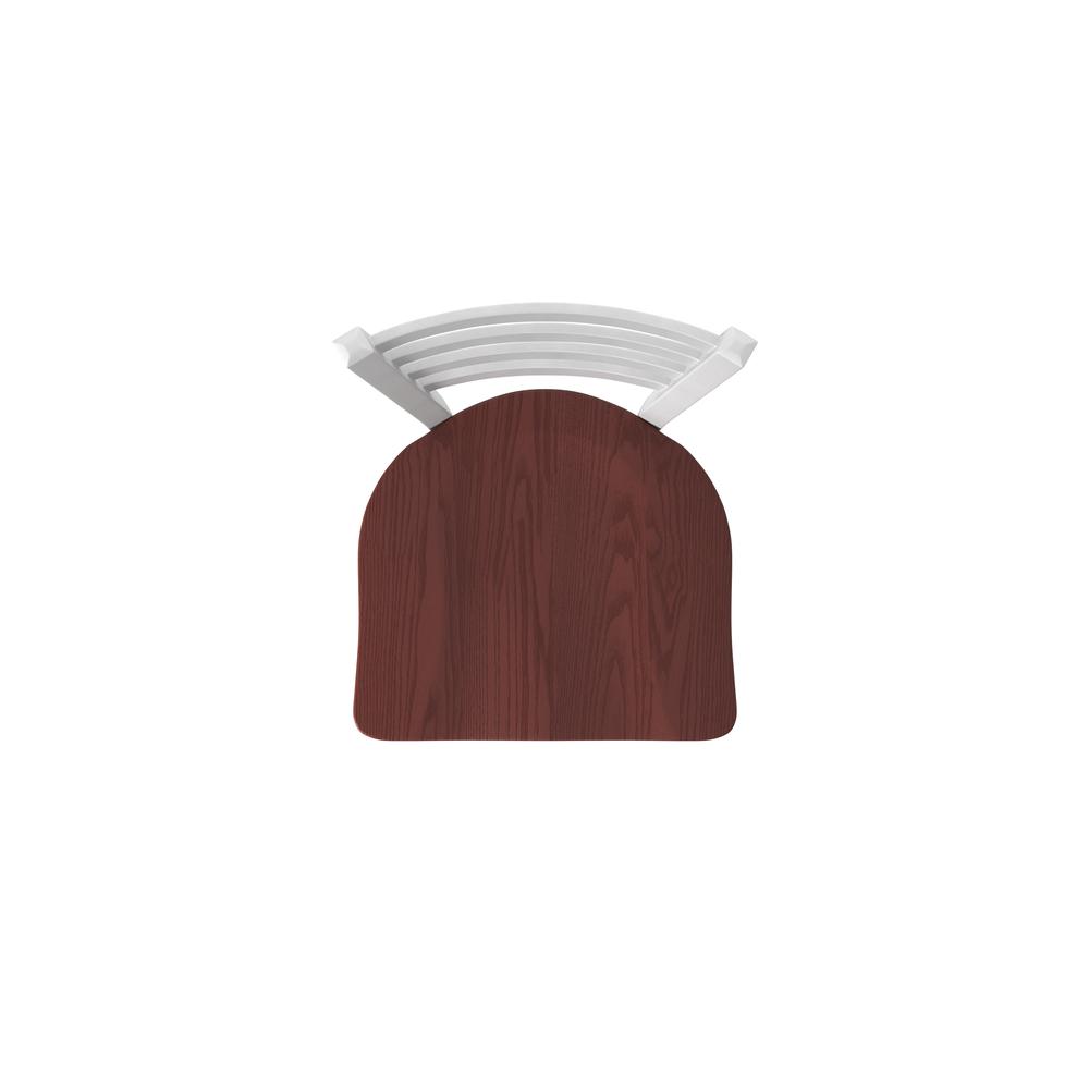 410 Jackie 36" Swivel Bar Stool with Anodized Nickel Finish and Dark Cherry Oak Seat