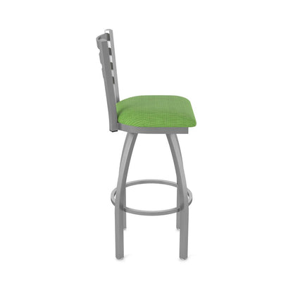 410 Jackie Stainless Steel 30" Swivel Bar Stool with Graph Parrot Seat