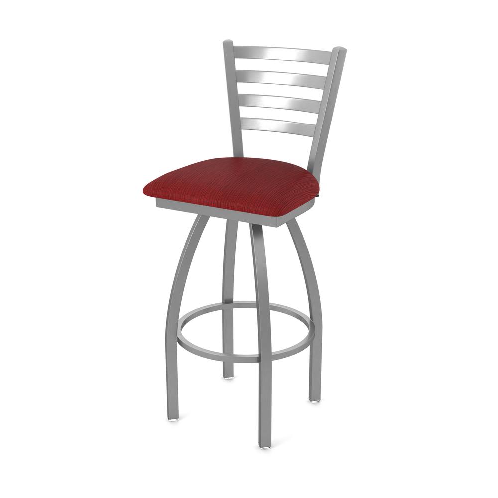 410 Jackie Stainless Steel 30" Swivel Bar Stool with Graph Ruby Seat
