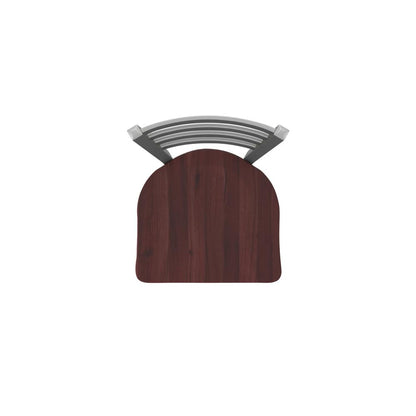 410 Jackie Stainless Steel 30" Swivel Bar Stool with Dark Cherry Maple Seat