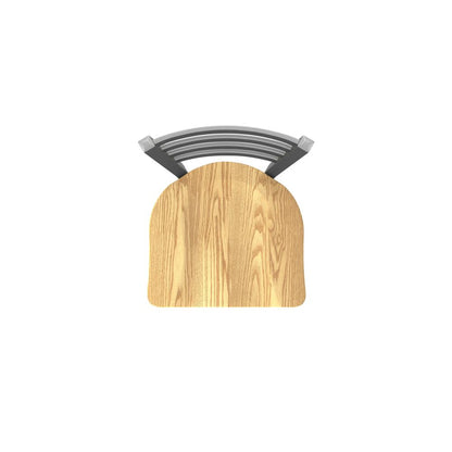 410 Jackie Stainless Steel 30" Swivel Bar Stool with Natural Maple Seat