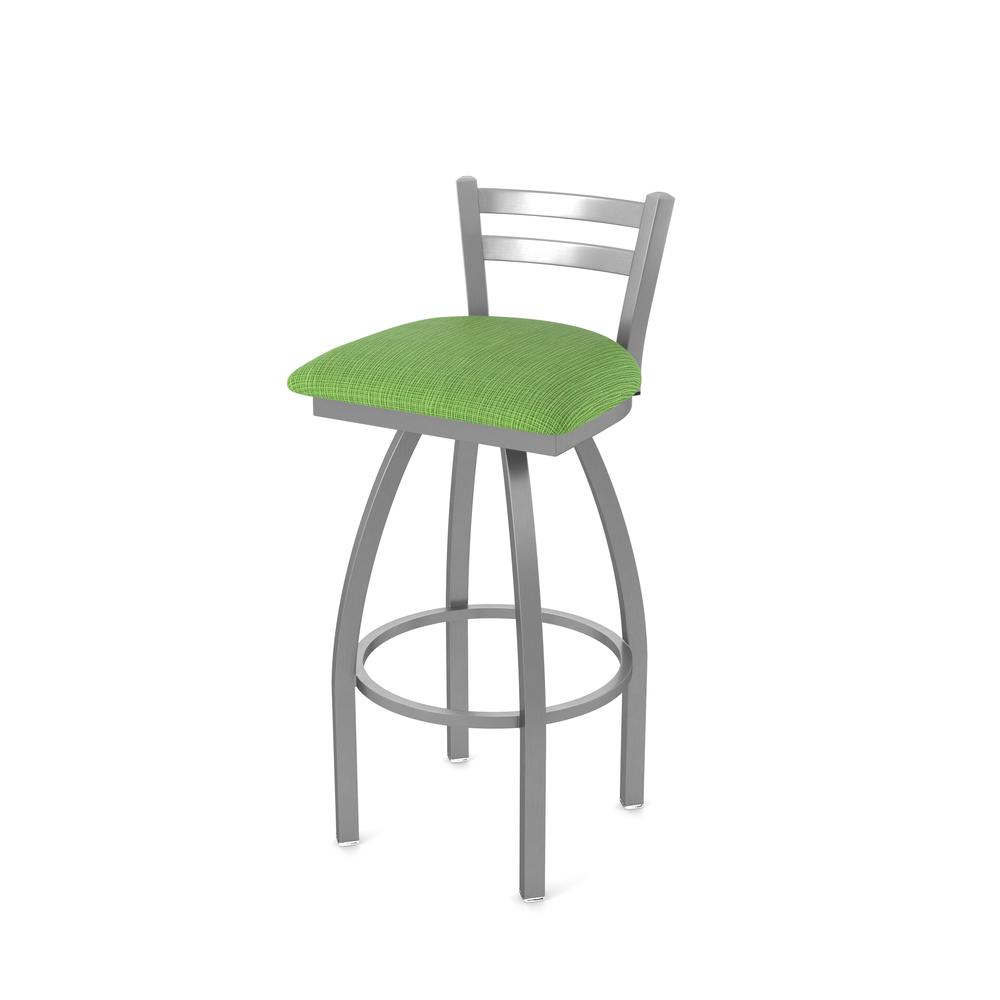 411 Jackie Low Back Stainless Steel 30" Swivel Bar Stool with Graph Parrot Seat