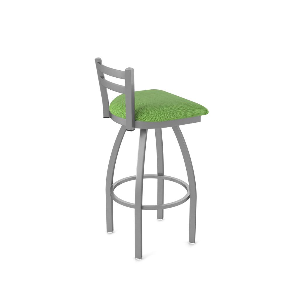 411 Jackie Low Back Stainless Steel 30" Swivel Bar Stool with Graph Parrot Seat
