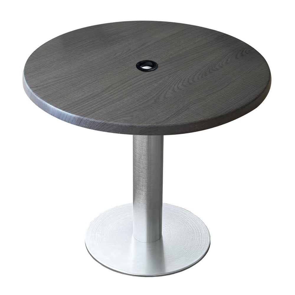 All-Season Table with 36" Diameter Charcoal Top with Umbrella Hole