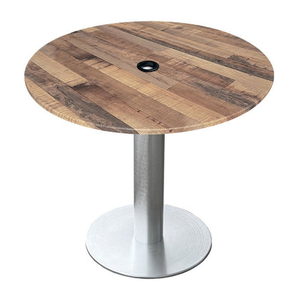 All-Season Table with 36" Diameter Rustic Top with Umbrella Hole