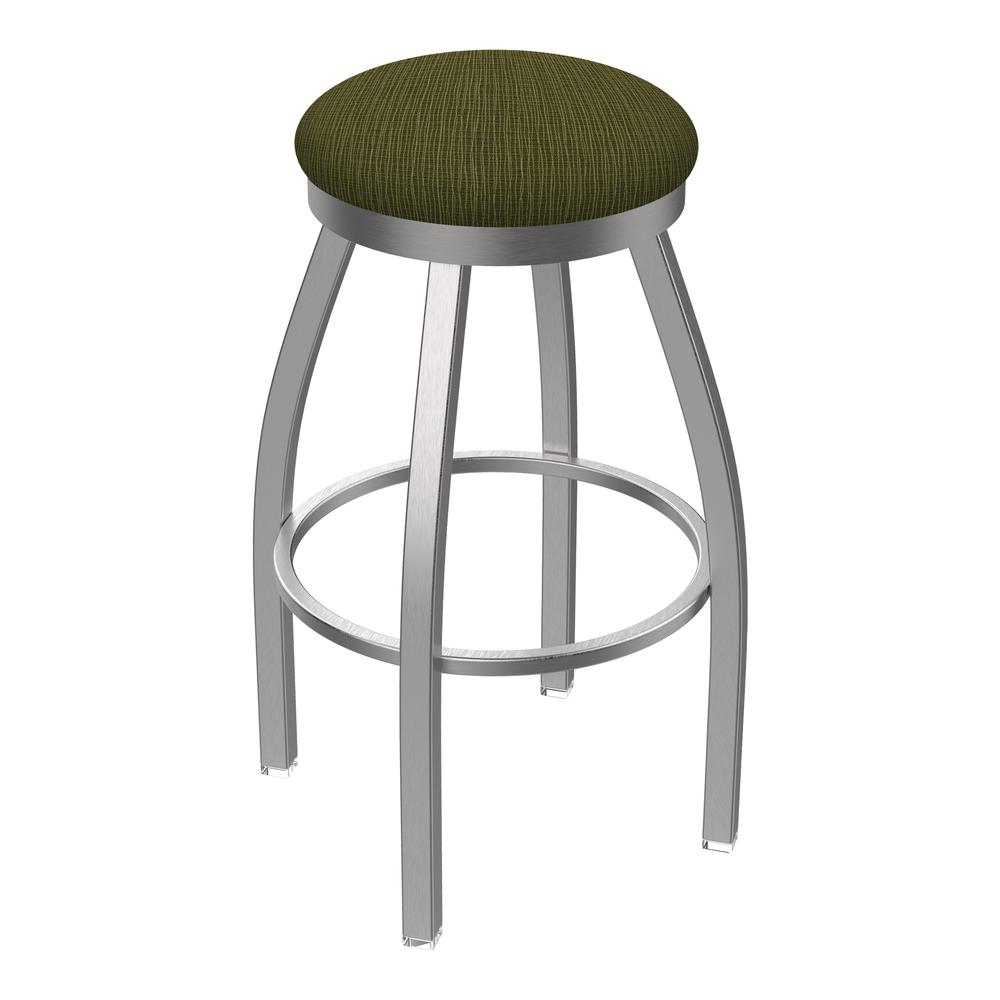 802 Misha Stainless Steel 30" Swivel Bar Stool with Graph Parrot Seat