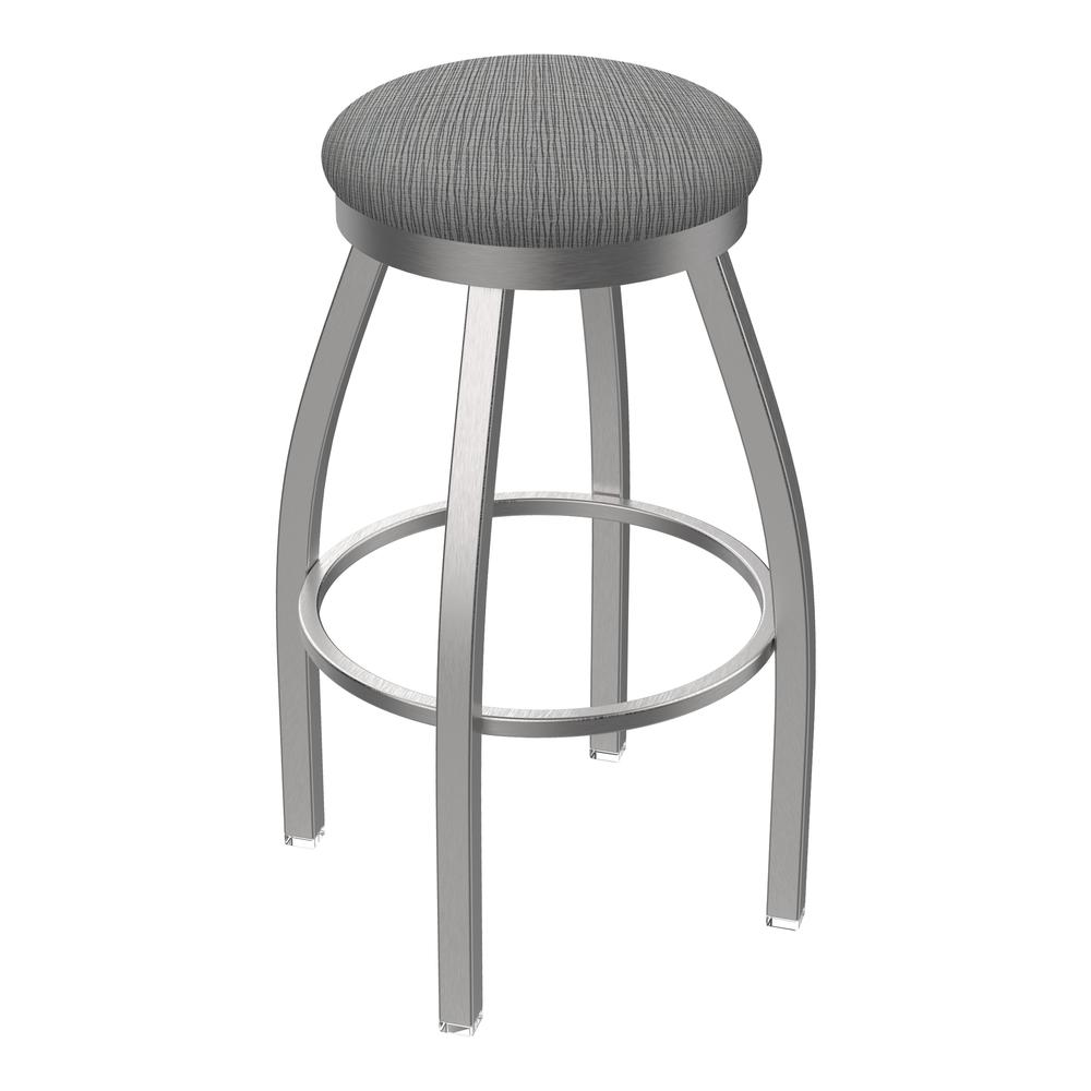 802 Misha Stainless Steel 30" Swivel Bar Stool with Graph Alpine Seat