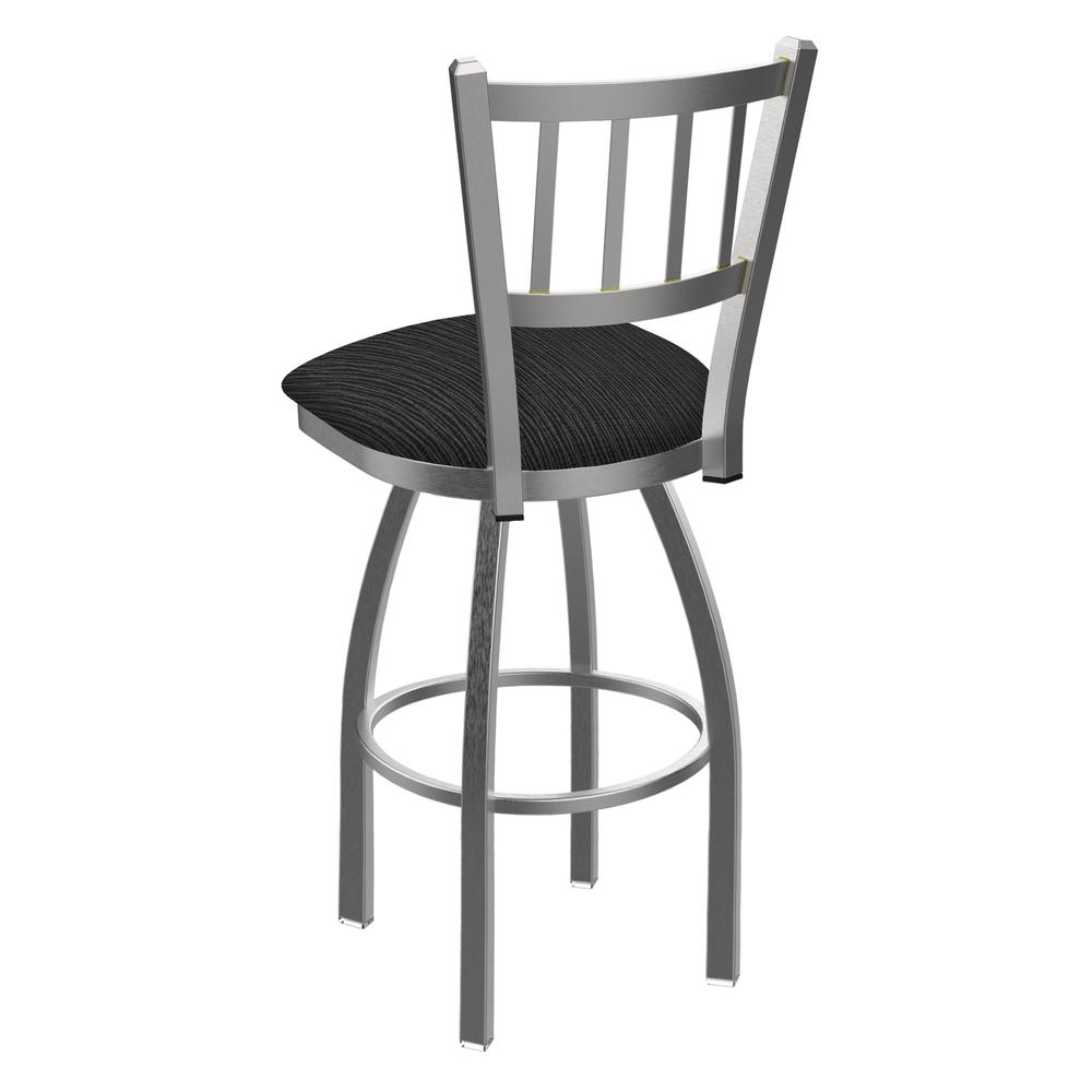 810 Contessa Stainless Steel 30" Swivel Bar Stool with Graph Coal Seat