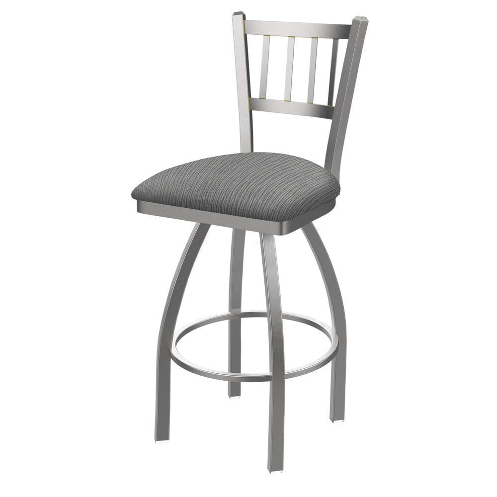 810 Contessa Stainless Steel 30" Swivel Bar Stool with Graph Alpine Seat