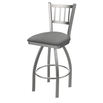 810 Contessa Stainless Steel 30" Swivel Bar Stool with Graph Alpine Seat