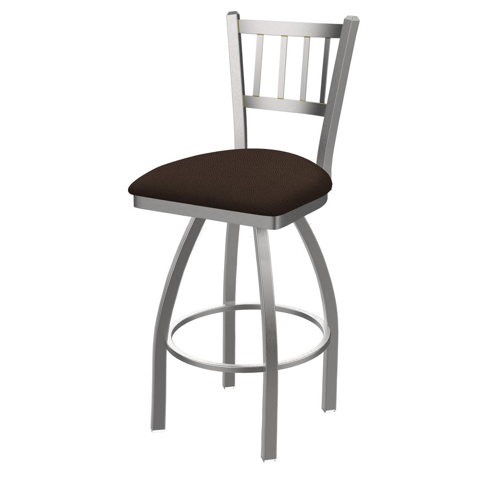810 Contessa Stainless Steel 30" Swivel Bar Stool with Rein Coffee Seat