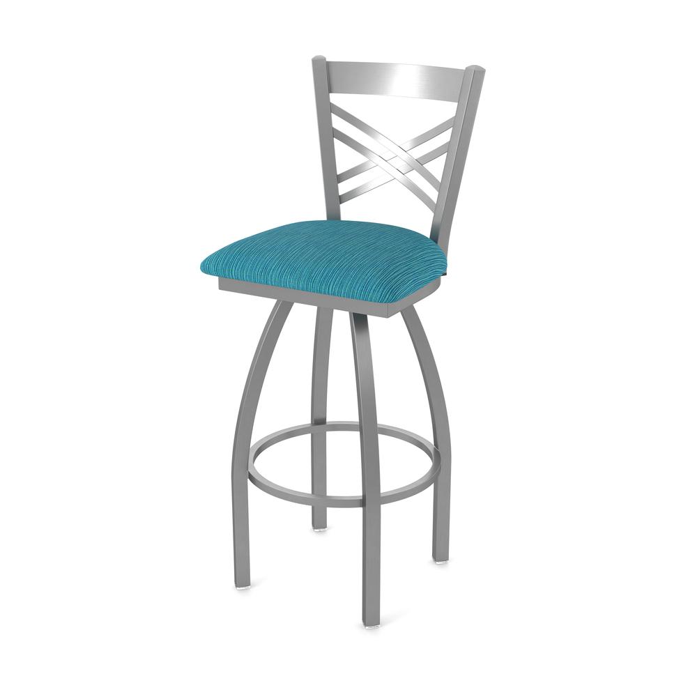 820 Catalina Stainless Steel 30" Swivel Bar Stool with Graph Tidal Seat
