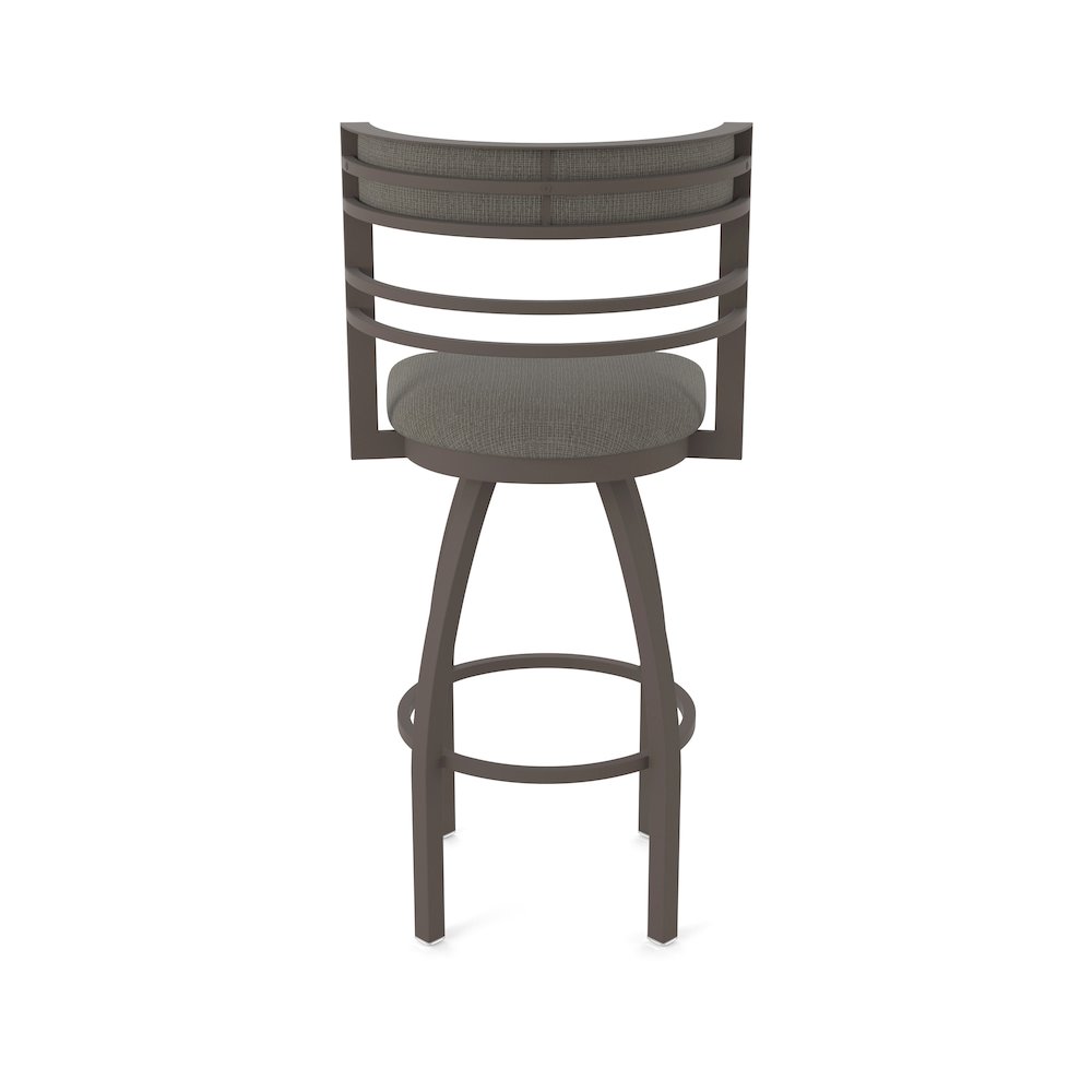 Swivel Bar Stool with Bronze Finish and Graph Chalice Seat and Back