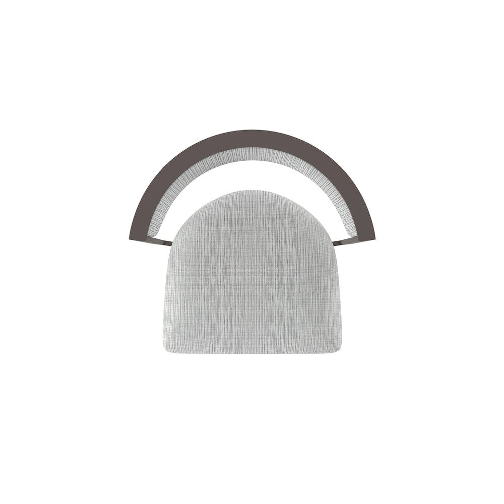 Swivel Bar Stool with Bronze Finish and Graph Alpine Seat and Back