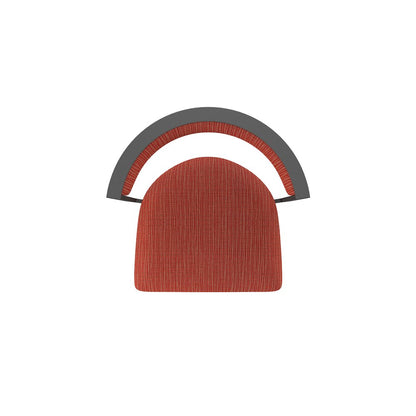 Swivel Bar Stool with Pewter Finish and Graph Poppy Seat and Back