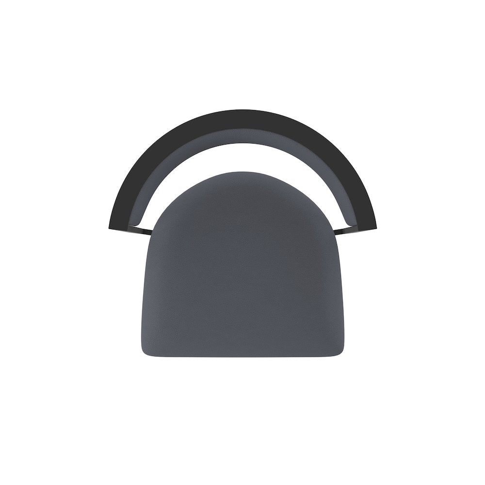 Swivel Bar Stool with Black Wrinkle Finish and Canter Storm Seat and Back