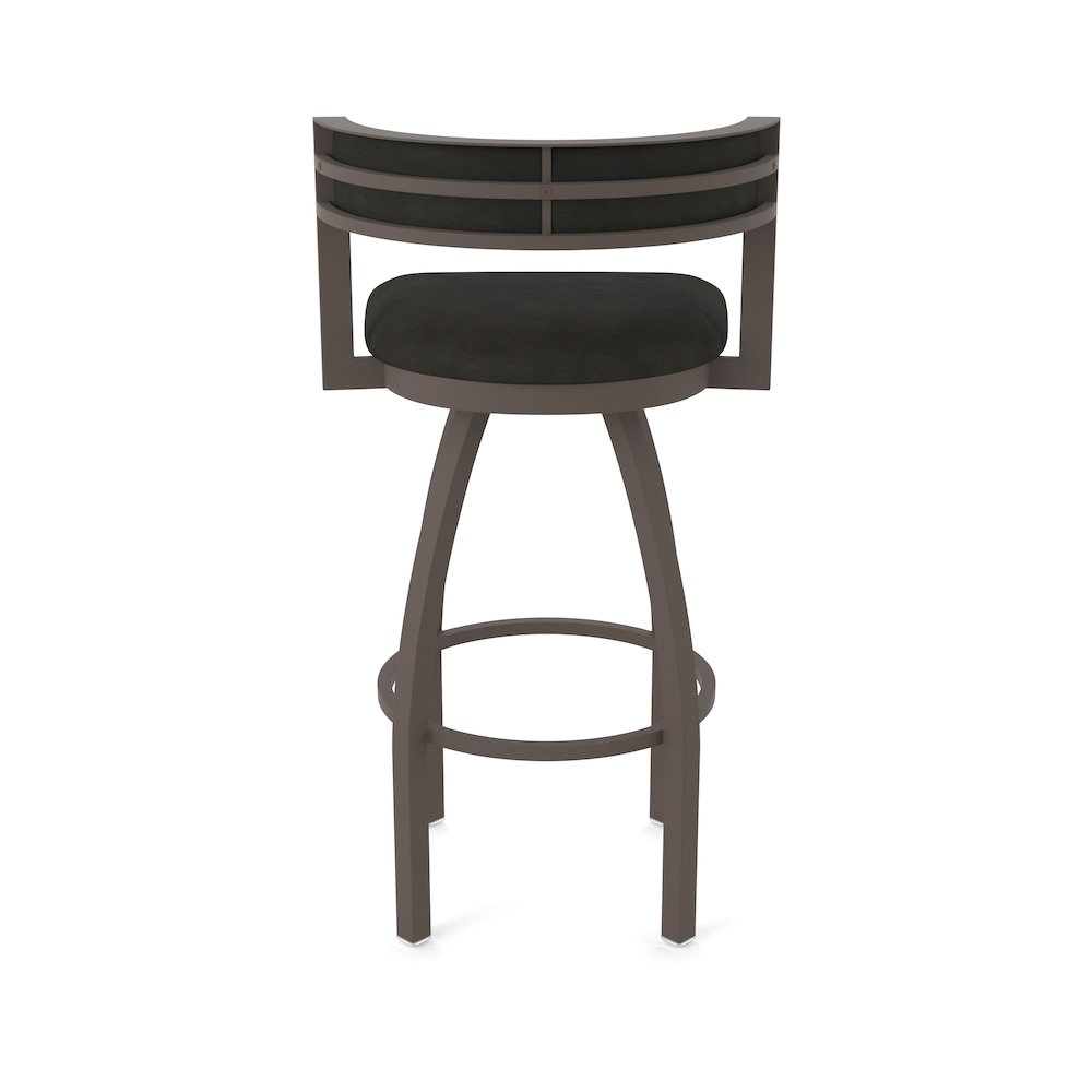 Swivel Bar Stool with Bronze Finish and Canter Espresso Seat and Back