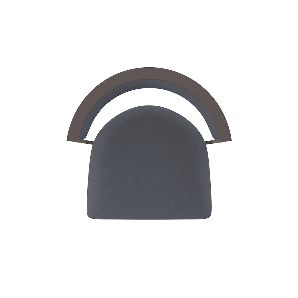 Swivel Bar Stool with Bronze Finish and Canter Storm Seat and Back