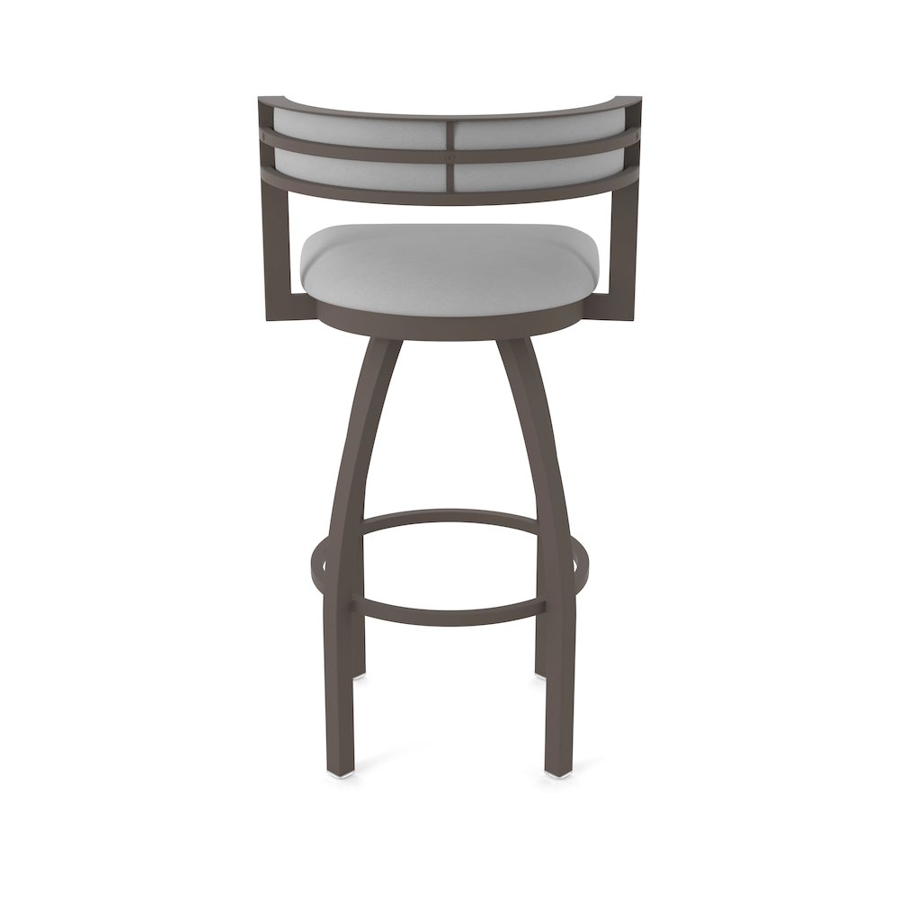 Swivel Bar Stool with Bronze Finish and Canter Folkstone Grey Seat and Back
