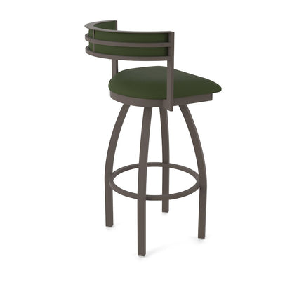Swivel Bar Stool with Bronze Finish and Canter Pine Seat and Back