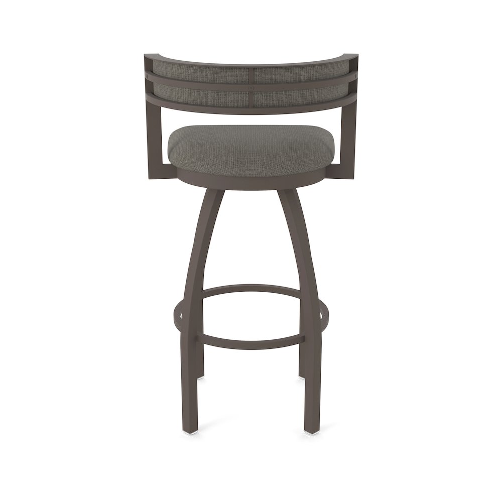 Swivel Bar Stool with Bronze Finish and Graph Chalice Seat and Back